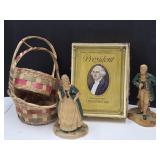 The President Underwear Box & Chipped Chalkware +