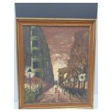 Framed  Signed Art M. Hill 23 x 27"