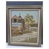 Hargrove Oil on Canvas Morton Salt Barn Art 26"w