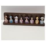 8 VTG Avon Ladies Of American Fashion Thimbles