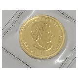 1/4 Ounce Gold  Canadian $10 Dollar 2012 Coin