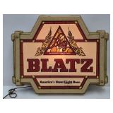 Vintage BLATZ Beer Electric Light Up Sign  20x16"
