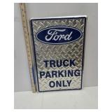 Metal FORD TRUCK PARKING ONLY Sign 12 x 18" H