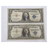 1935 D & 1957 Blue Seal $1 Notes