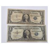 1957 A & 1957 Blue Seal $1 Notes