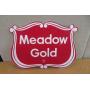 Vintage Muncie IN Meadow Gold Dairy Sign 20.5 x15
