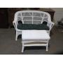 Wicker Love Seat & Coffee Table Plastic Like Wick