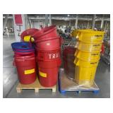 Plastic Trash Cans & Wheel Stands