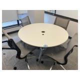 48' Round Meeting Room Table & Chairs