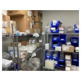 Metal Rack with Lab Supplies