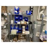 Metal Rack with Lab Supplies