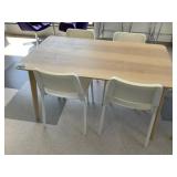 Lunch Table, 55' x 30 1/' x 29' & Chairs