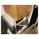 White Storage Cabinet w/ Glass Doors