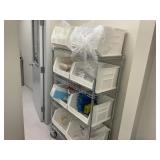 Rolling Rack with Lab Supplies