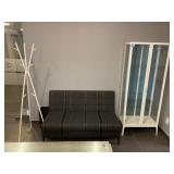 Reception Sofa, Glass Door Cabinet, Coat Rack
