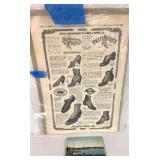 1912 SHOE AD AND POSTCARD
