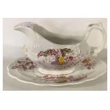 IRONSTONE RIDGEWAY CHINA GRAVY BOAT