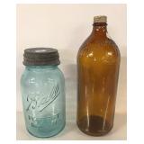 AUSTINS A-1 AND BALL BLUE JAR NO.8