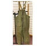 MILITARY BIBBED OVERALLS LARGE