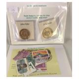 JOHN TYLER STAMP AND COIN COLLECTION