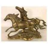 BRASS HORSES STATUE