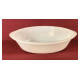 OVAL GLASBAKE MILK GLASS DISH