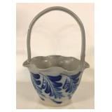 PAINTED POTTERY BASKET