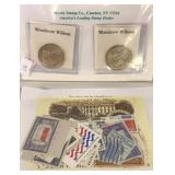 WOODROW WILSON STAMP AND COIN COLLECTION