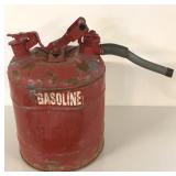 ANTIQUE METAL SAFETY GAS CAN