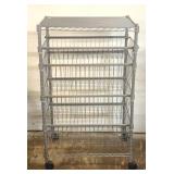 4 DRAWER ROLLING WIRE CART