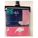 NEW FLAMINGO SHOWER CURTAIN