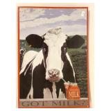 GOT MILK COW TIN SIGN