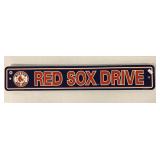 BOSTON RED SOX DRIVE TIN SIGN