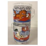 1978 MCDONALDS GARFIELD GLASS CUPS