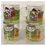 1980 MCDONALDS GARFIELD GLASS CUPS