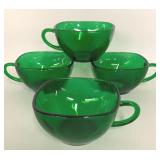 GREEN GLASS CUPS