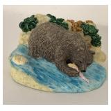 SANTAï¿½S BEST FISHING BEAR FIGURINE