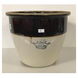 2 GALLON BLUE CROWN CROCK