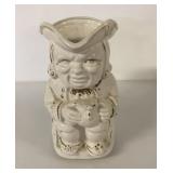 VNTAGE CERAMIC COLONIAL THEMED PITCHER, JAPAN