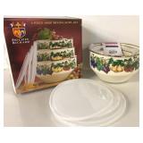 6pc DEEP MIXING BOWLS WITH LIDS, NEW