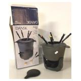 DANSK CAST IRON FONDUE SET