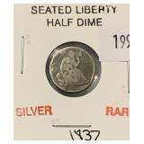 1837 SEATED LIBERTY HALF DIME