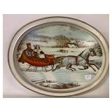 CURRIER & IVES THE WINTER ROAD SUNSHINE BISCUIT