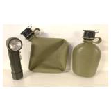 1984 & 1985 CANTEENS AND FLASHLIGHT