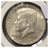 1964 KENNEDY HALF 90% SILVER