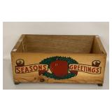 SEASONS GREETING WOODEN CRATE