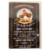 CHICKEN COOP RULES TIN