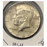 1964 KENNEDY HALF 90% SILVER
