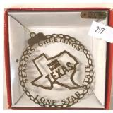 24K GOLD FINISHED BRASS TEXAS ORNAMENT