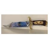FRANKLIN MINT BUCK DESIGN BOWIE KNIFE